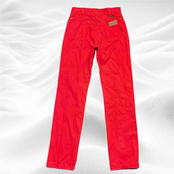 Wrangler Women's High Rise Jeans - Bold Red - Picture 3 of 7